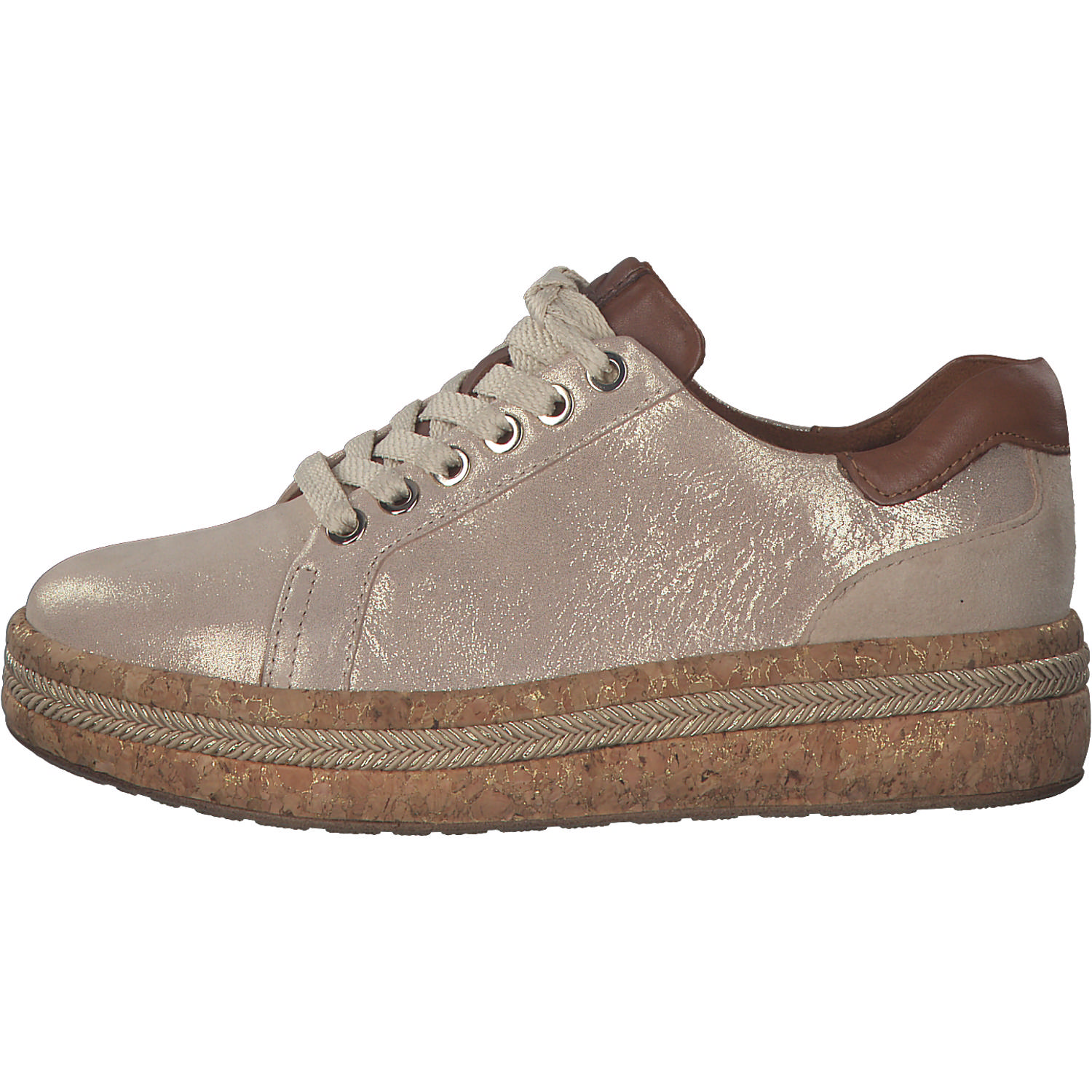 Tamaris 23600, Sneakers Low, Damen, Champagne met