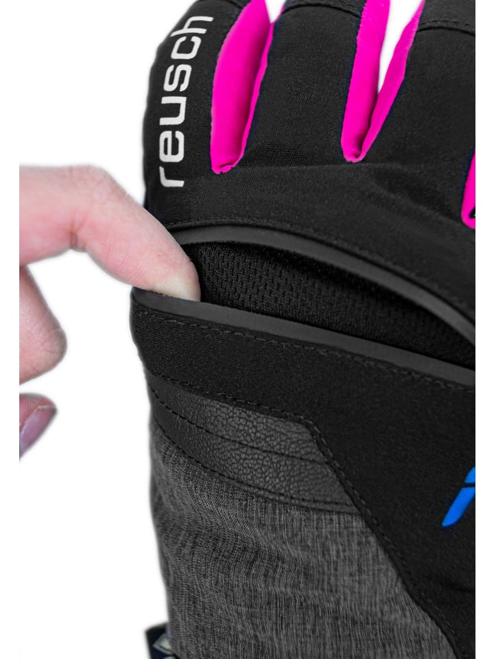 Reusch Fingerhandschuhe Travis GORE-TEX Junior in 7771 blck/blck melang/pink glo günstig kaufen