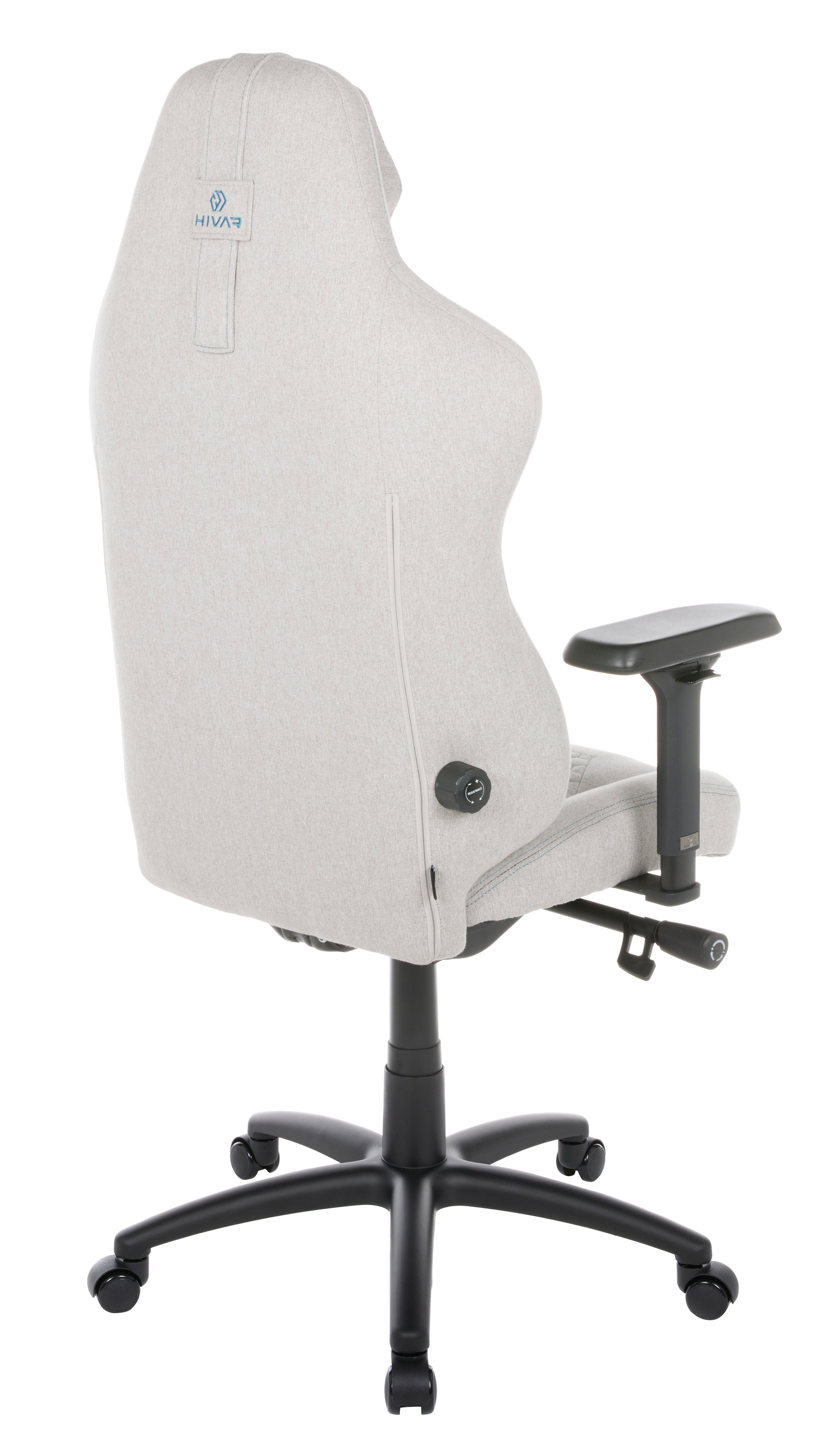 HIVAR Gaming-Stuhl ORBICAL SMOKE, Sitztiefenverstellung, höhenverstellbare Rückenlehne, Lordosenstütze, 4D Armlehnen, Wippwiderstand, Synchronmechanik, TÜV geprüft, Belastbarkeit 130 kg