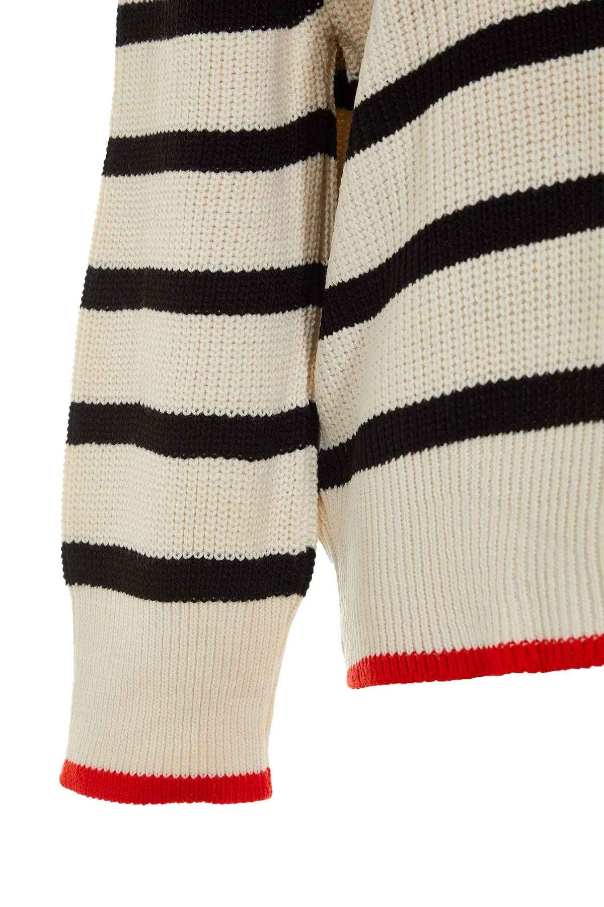 Trendyol Collection  Gestreifter Strickpullover mit breitem Muster in Ecru TWOAW23KZ01446