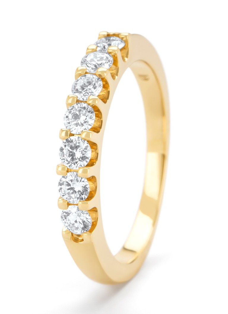Bague en or jaune Diamond Point, diamant de 0,50 ct, alliance