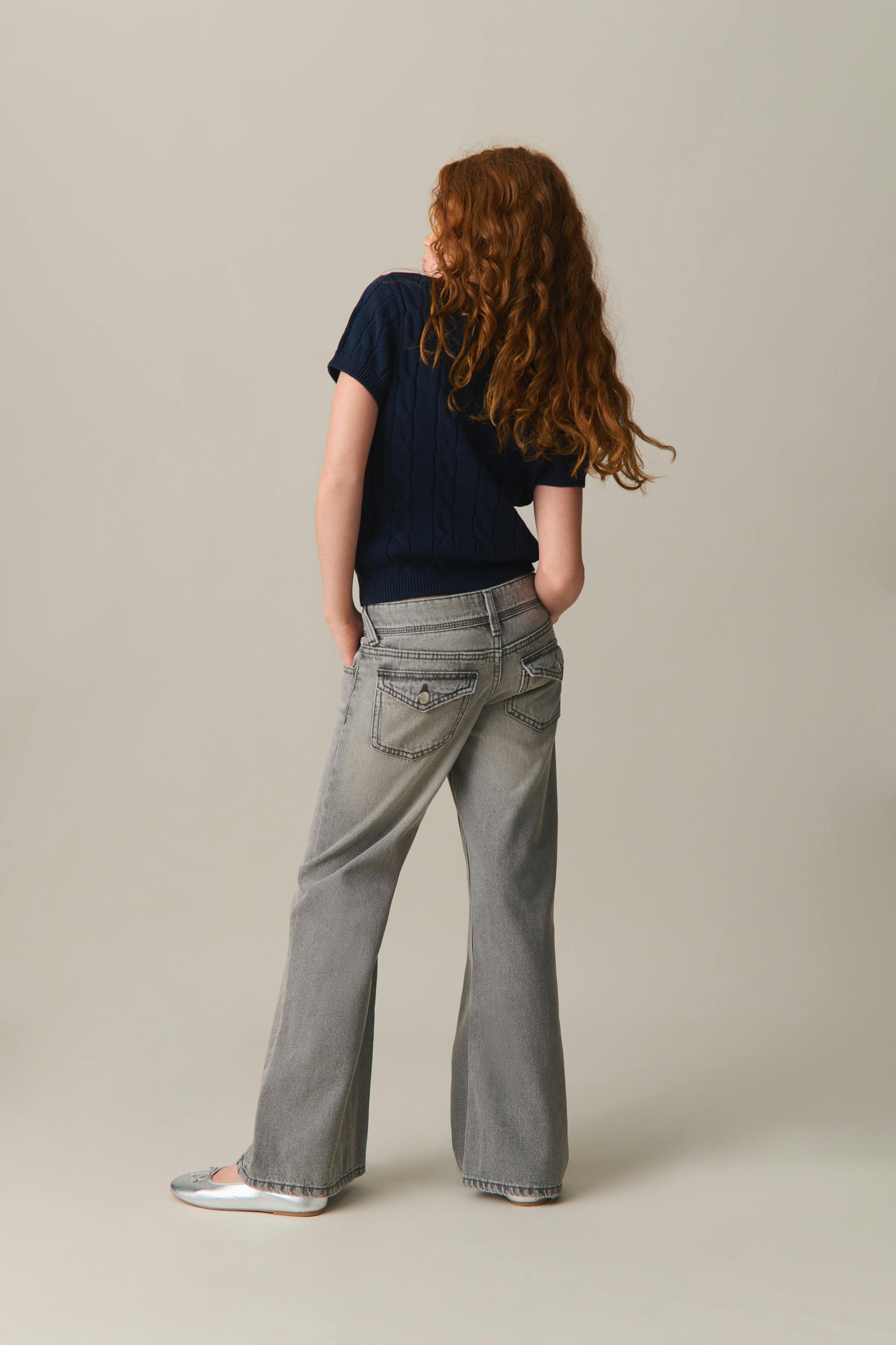 Low waist wide jeans