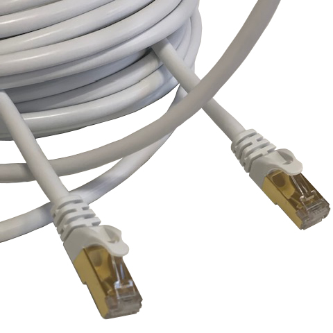 Vago-Tools CAT7 Patchkabel Netzwerkkabel grau 10m rund