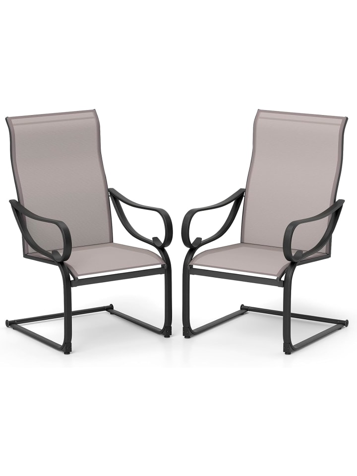 COSTWAY 2er Set Gartenstühle in Grau günstig kaufen onesize