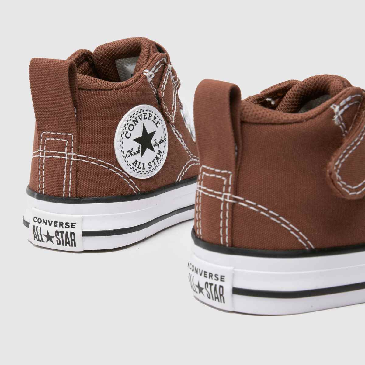 Converse bruna & vita All Star Malden Street V Pojkar Småbarnsskor