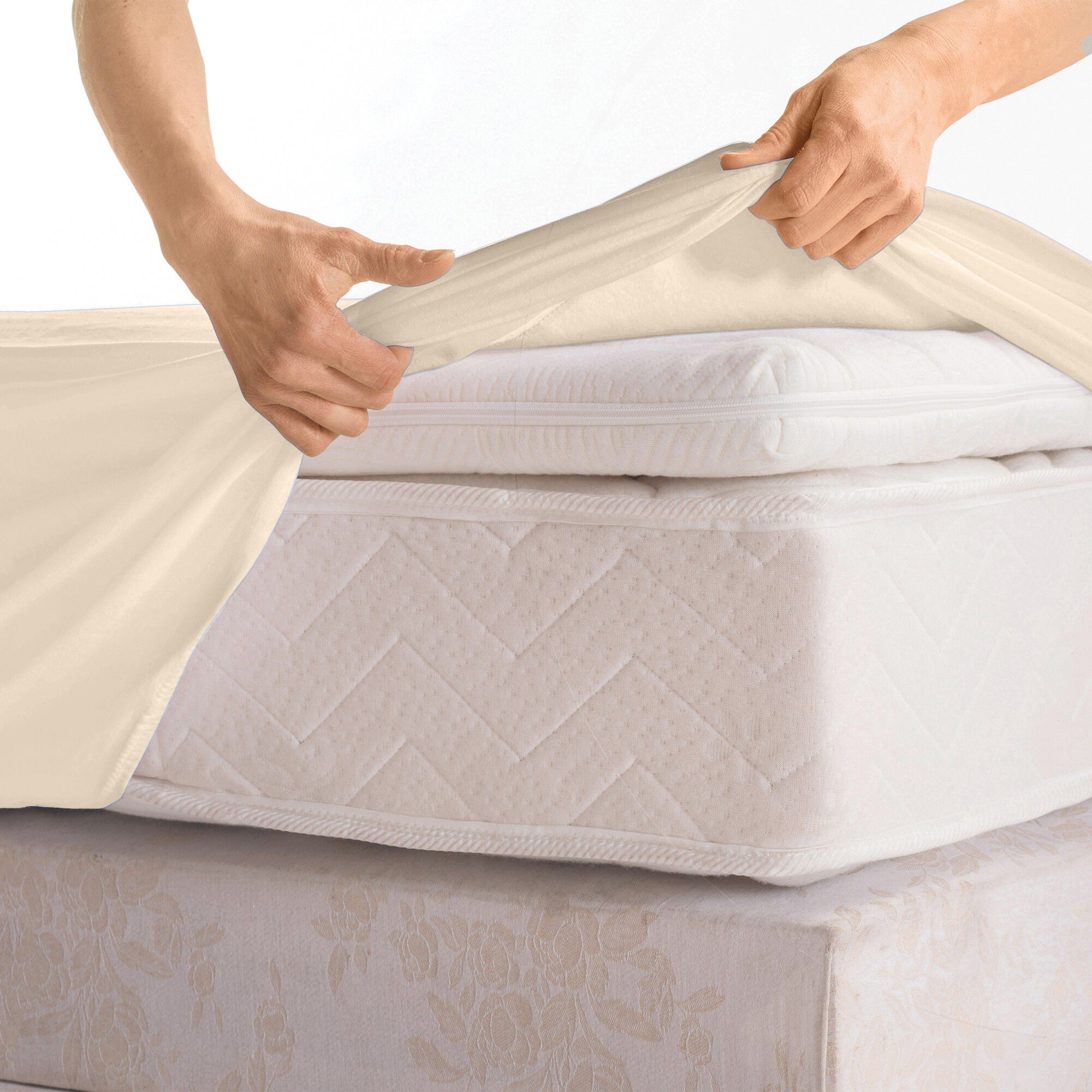 Drap-housse uni polyester
