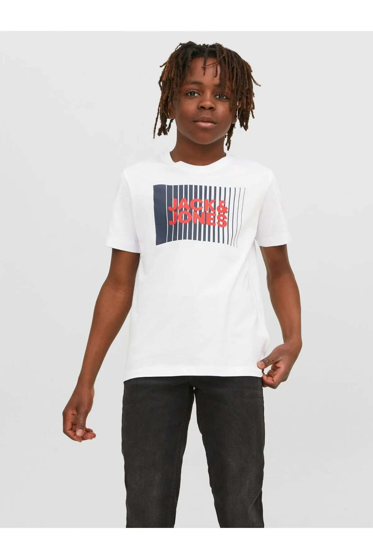 Jack & Jones Junior  T-Shirt - Weiß - Regular Fit