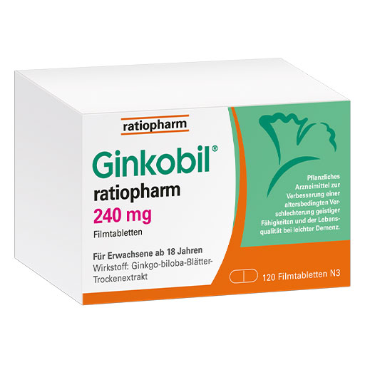 GINKOBIL-ratiopharm 240 mg Filmtabletten  120 St  Filmtabletten