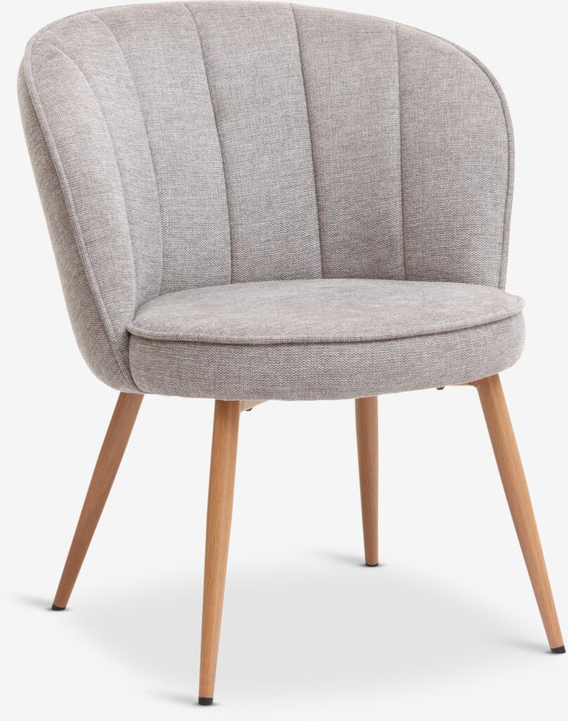 Poltrona HOLMDRUP cinza/carvalho