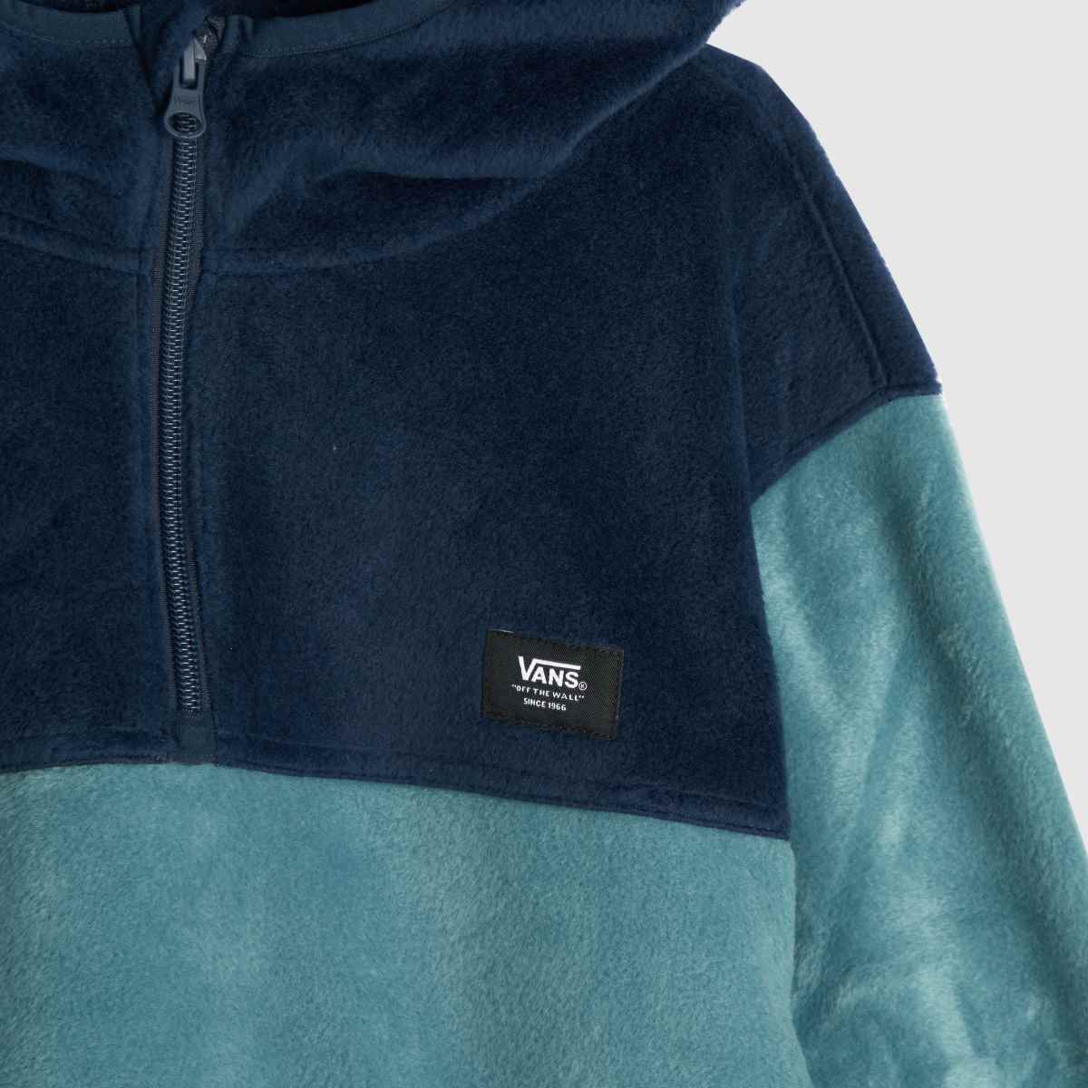 Vans gyerek blokkolt polár negyed cipzáras pulóver kék színben