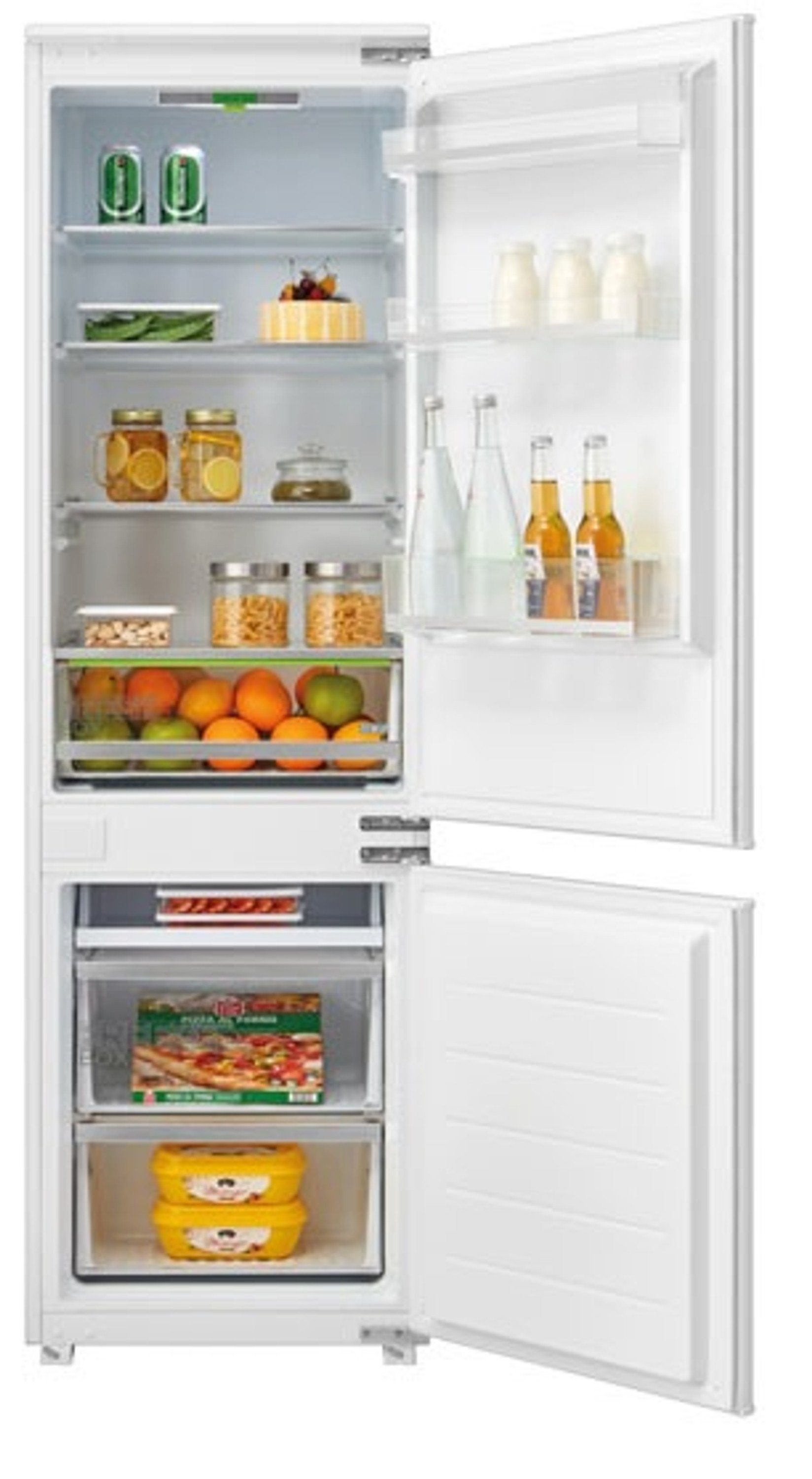 Midea Einbaukühlgefrierkombination KG178SFST, 177 cm hoch, 54 cm breit, Fresh Box, Schlepptür und LED-Beleuchtung