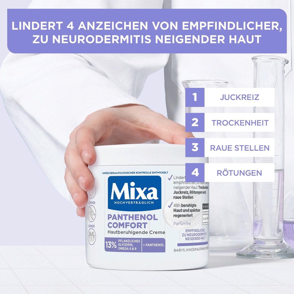 Pflegecreme Panthenol Comfort, 400 ml