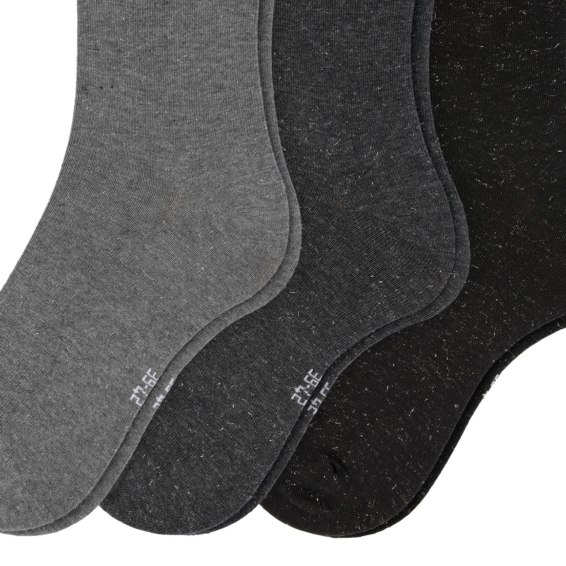 3 Paar Damen Socken mit Effektgarn