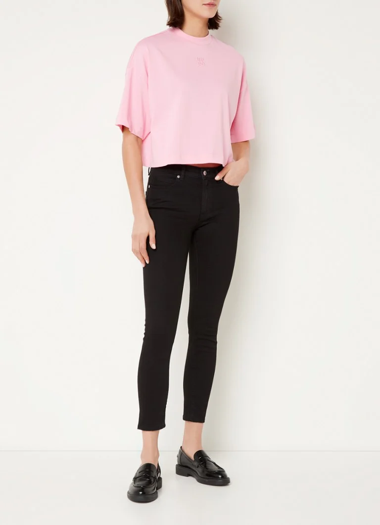 Blugi HUGO BOSS 932 cu talie medie, croială slim, de culoare spălată