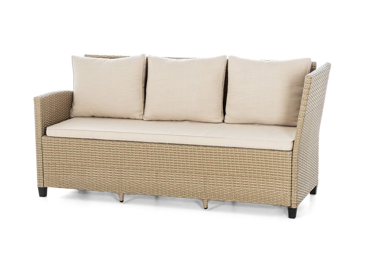 HC Garten & Freizeit Dining-Ecklounge inkl. Sitz- und Rückenkissen braun/beige