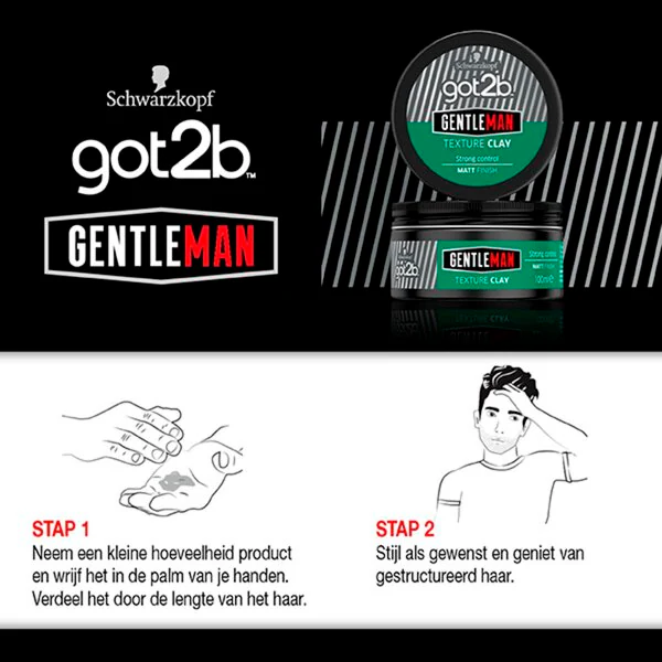 Schwarzkopf Got2b Gentleman Texture agyag 100ml