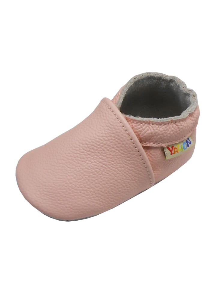 Yalion Leder-Krabbelschuhe in Pink günstig kaufen