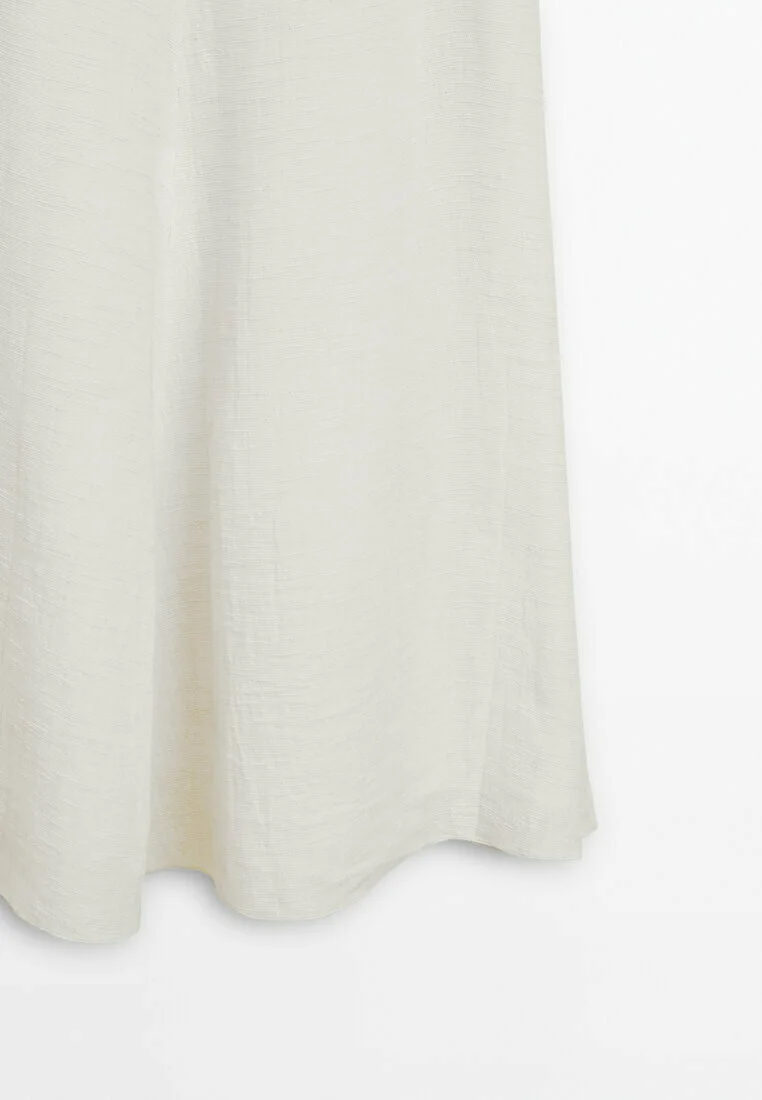 Massimo Dutti EDICIÓN LIMITADA - LARGO FLUIDO TEXTURIZADO - Falda larga