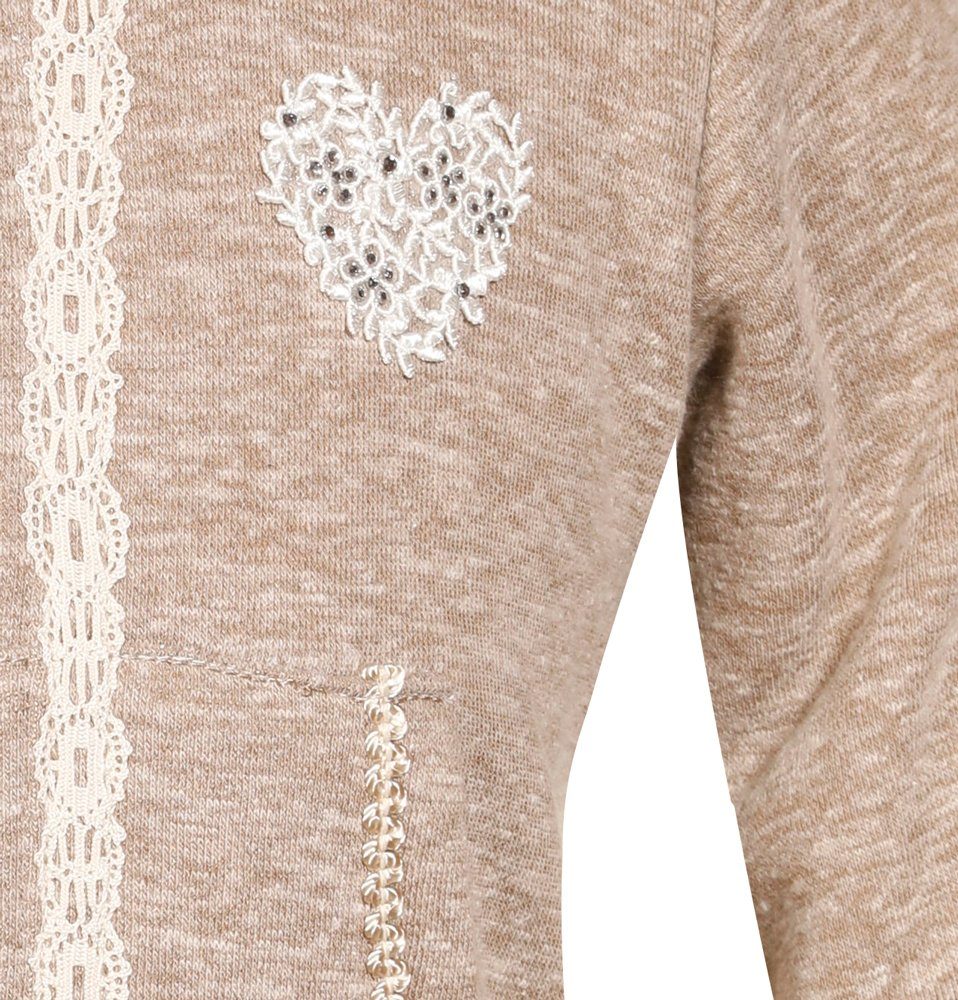 MarJo Strickjacke Mädchen Hoodie 'Fabrice-Binja', Creme
