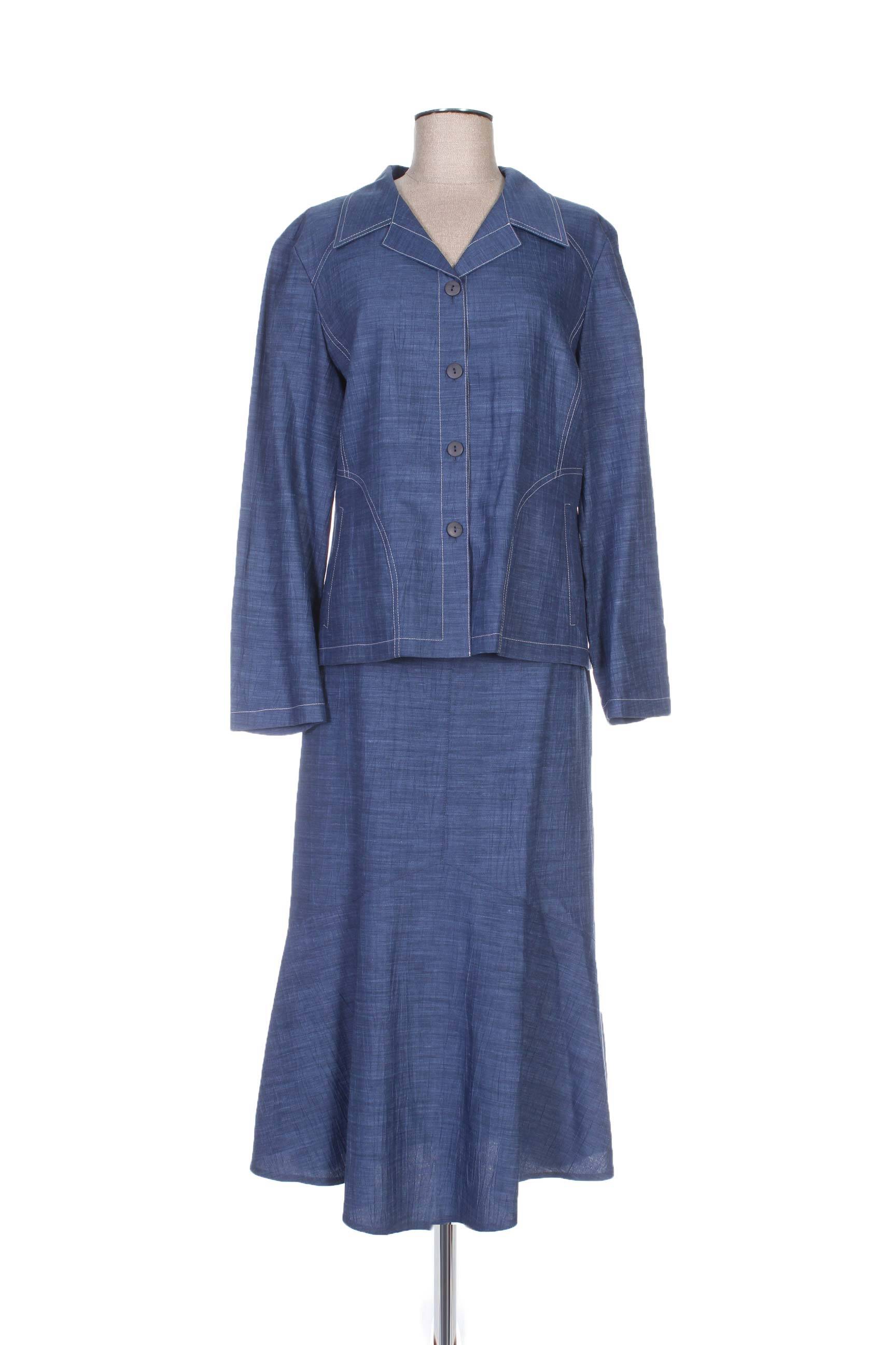 Christian Marry Jupe Veste Femme couleur bleu