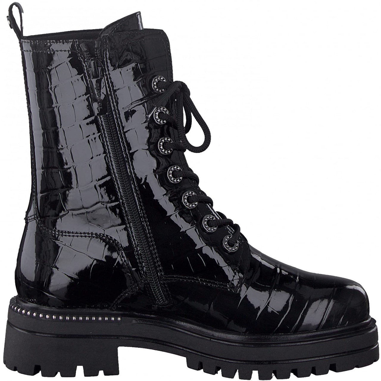TAMARIS Schnür-Stiefeletten schwarz Da.-Stiefel