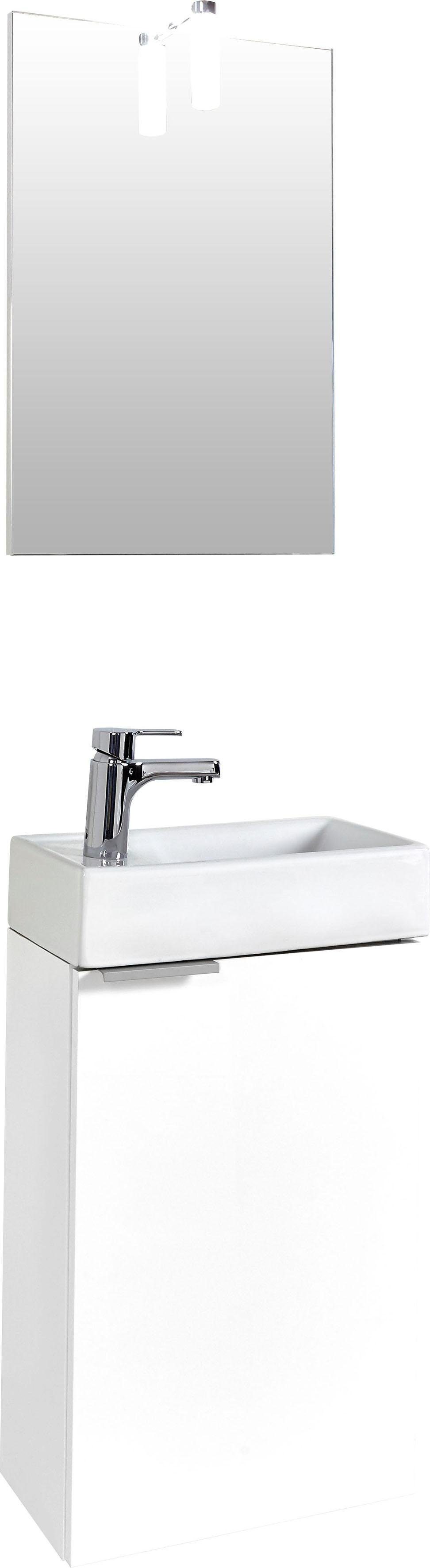 Homexperts Badmöbel-Set Gizo, (Set, 2-St), mit LED-Beleuchtung, für Gäste-WC geeignet