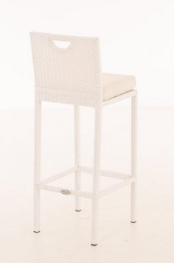 TPFGarden Gartenlounge-Hocker Marlies - Barhocker aus wasserfestem, UV-beständigem Polyrattan (Barstuhl mit pulverbeschichtetem Aluminiumgestell, Tresenhocker mit wasser- und schmutzabweisenden Sitzkissen), Maße (HxBxT): 107x40x44 cm, Sitzhöhe: 75 cm