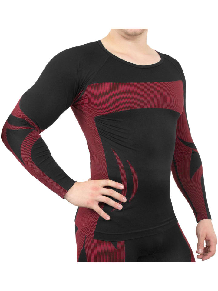 normani Thermo Funktionsunterhemd in Schwarz/Rot günstig kaufen