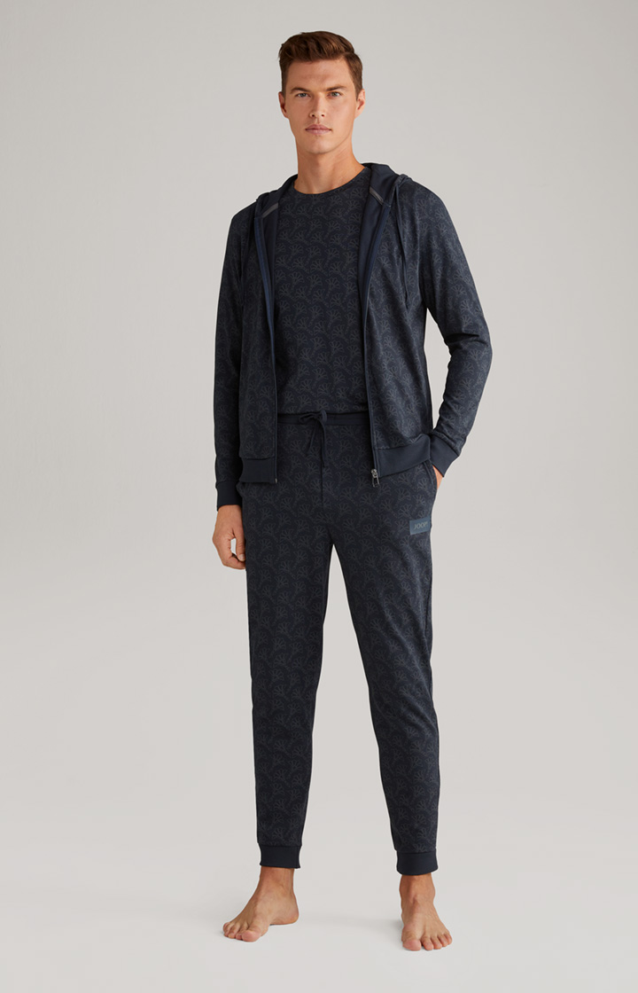 Loungewear Sweatjacke in Dunkelblau