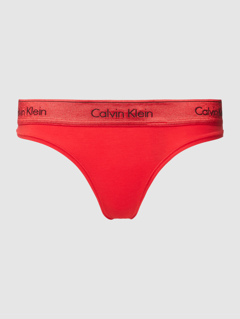 String mit elastischem Label-Bund Modell 'HOLIDAY' in rot