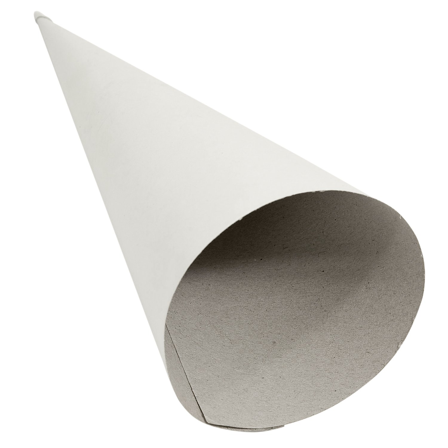 Mini-Schultüten-Rohlinge, weiß-grau, 35 cm, 10 Stück