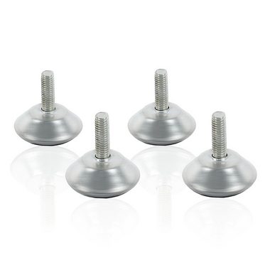 Zelsius Möbelfuß Möbelfüße Ø 40 mm (4 Stück), Gewinde Ø 8 mm, M8, Füße, Verstellbar