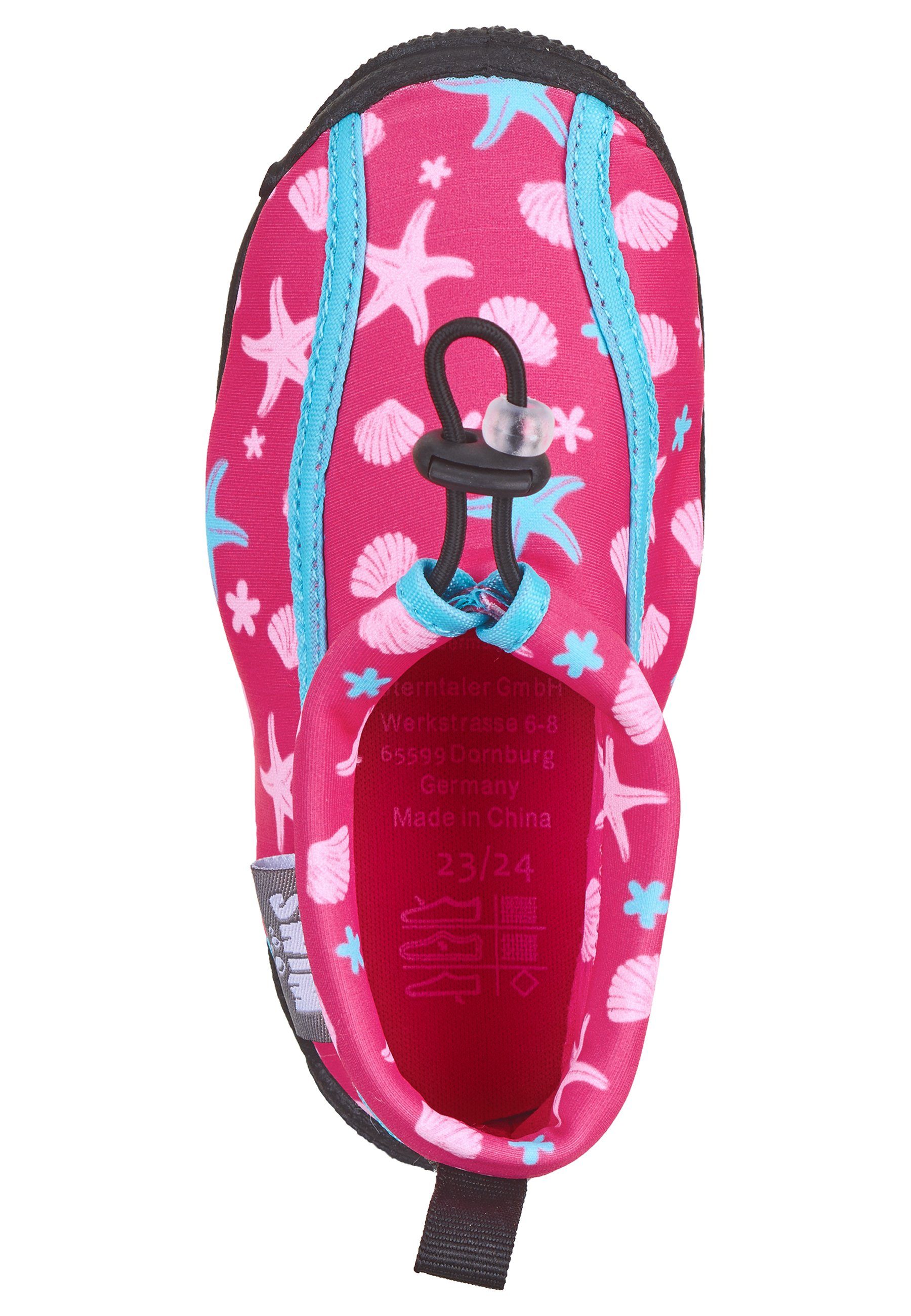 Sterntaler® Badeanzug Aquaschuh Seesterne Badeschuh Kinder - Badeschuh Baby, Aquaschuhe Kinder in Magenta, rutschfeste Sohle - Badeschuh Mädchen, Neopren Wasserschuhe Mädchen mit Kordelstopper zur Weitenregulierung - Badeschuh Junge - UV Schutz 50+,