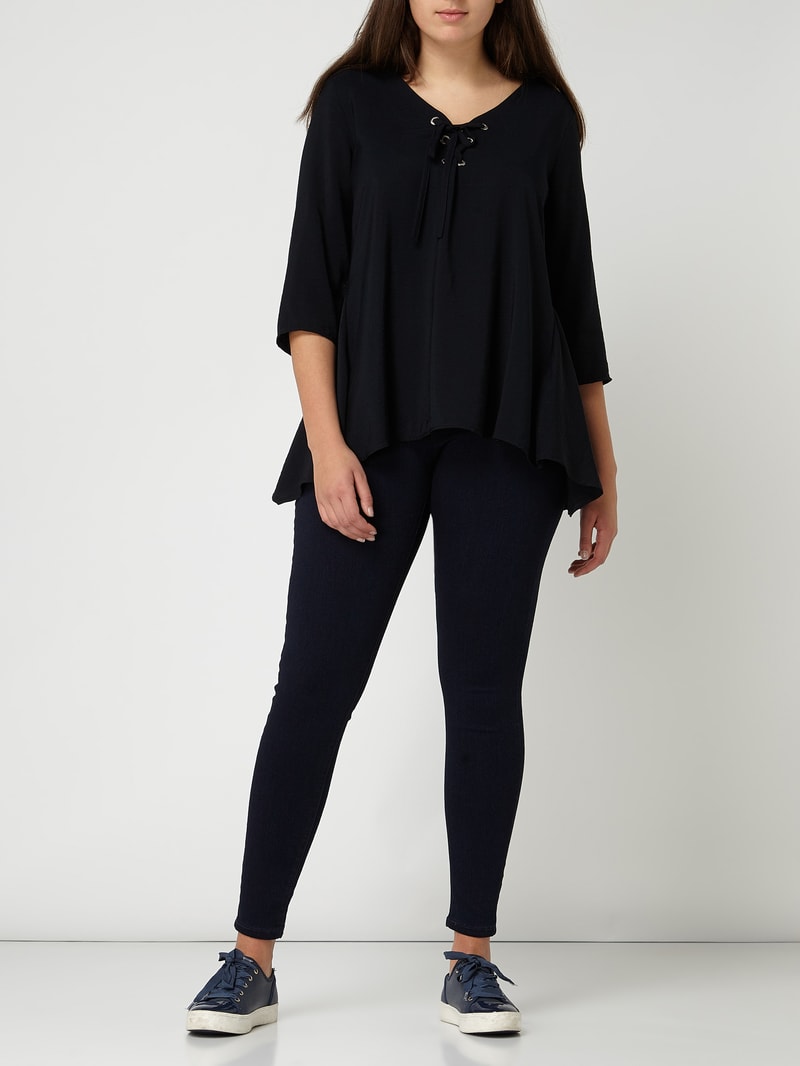 PLUS SIZE Skinny Fit Jeans mit Stretch-Anteil 'Modell Thunder' in dunkelblau