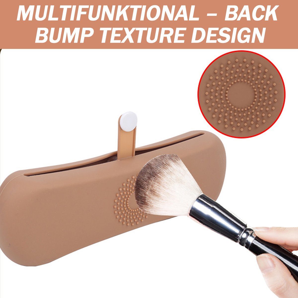 Jormftte Kosmetikkoffer Silikon Make Up Pinselhalter,Make Up Pinsel Aufbewahrung,für Reisen