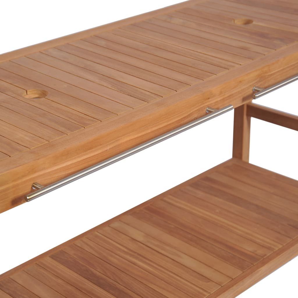 vidaXL Badezimmerspiegelschrank Waschtischunterschrank Massivholz Teak 132x45x75 cm (1-St)