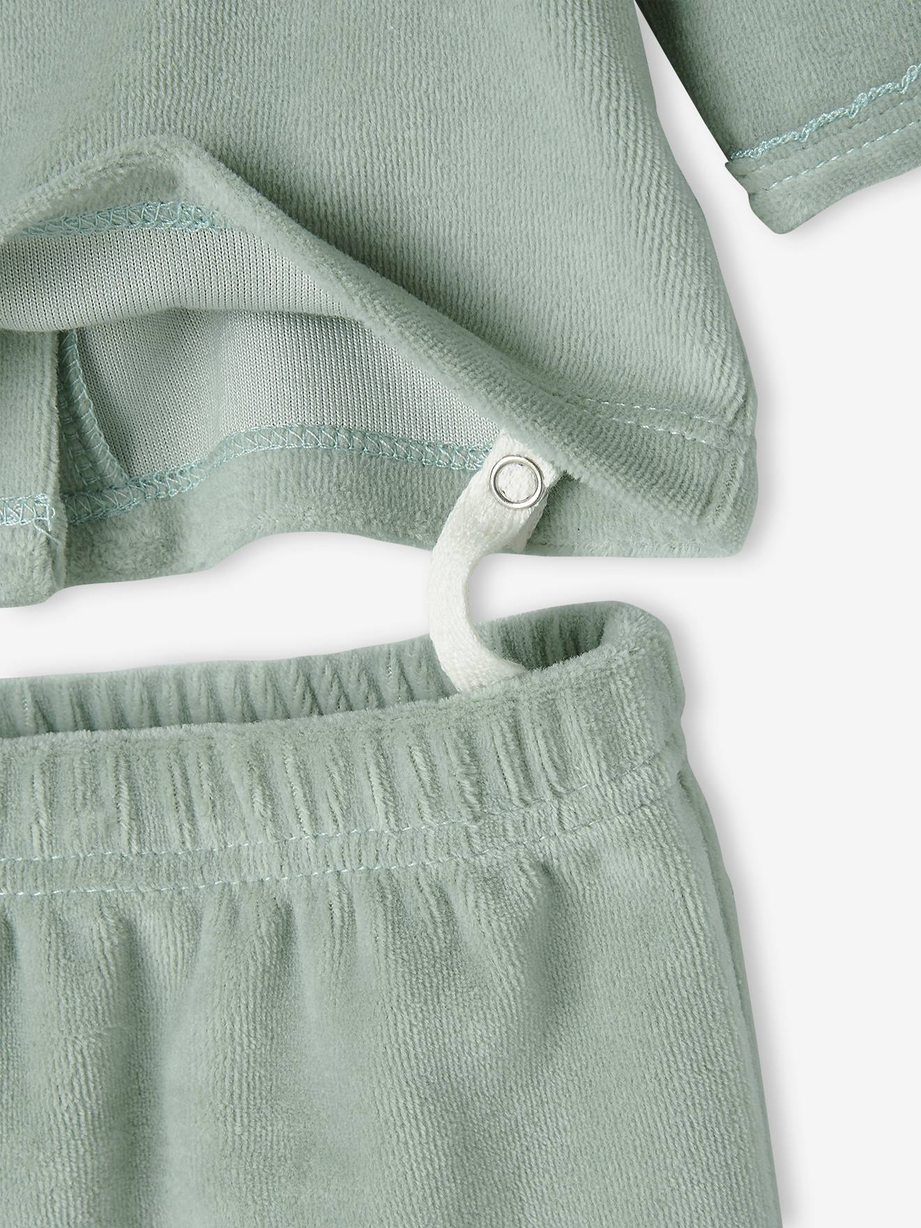 Lot de 2 pyjamas en velours bébé fille lot ivoire