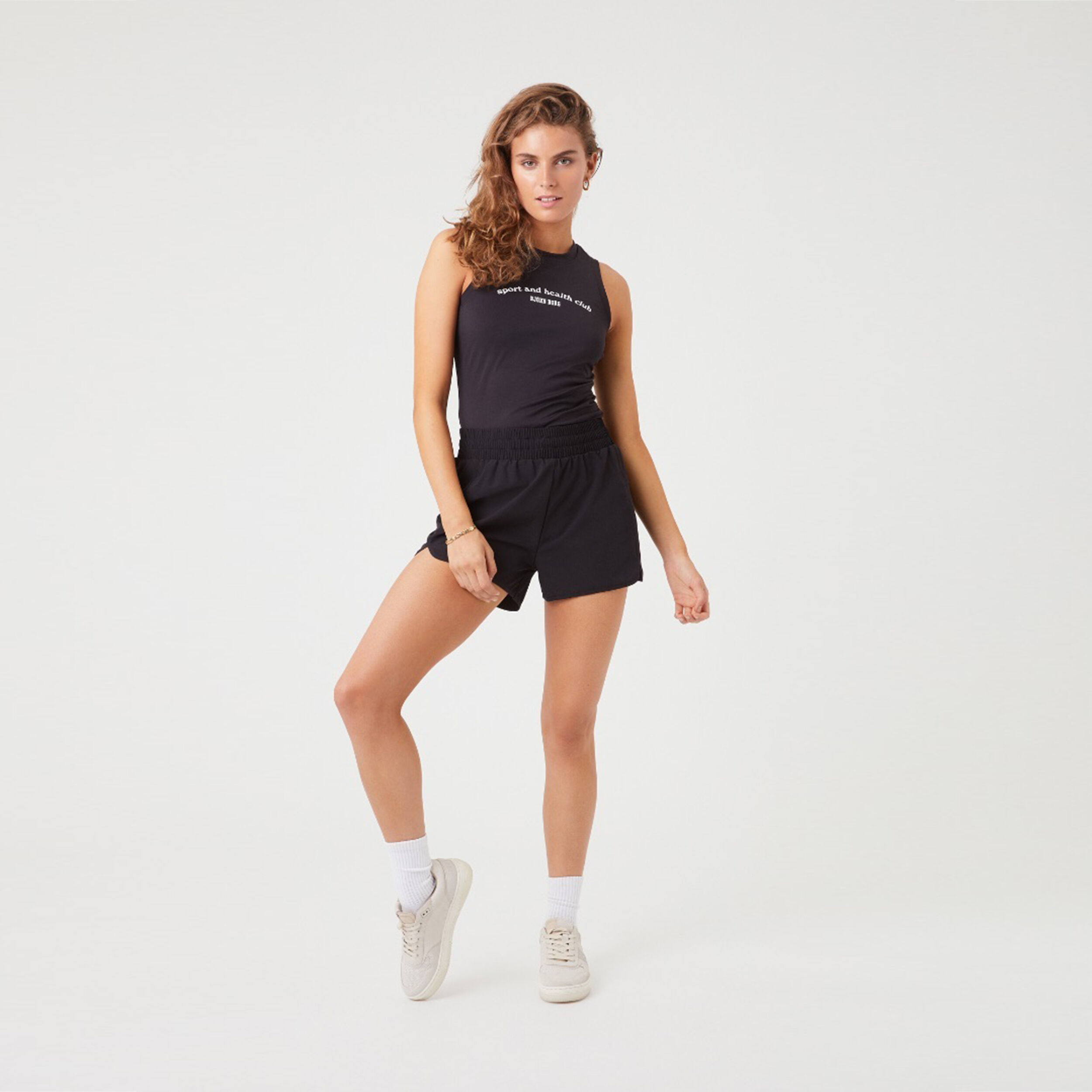 Borg Loose Shorts Damen - Schwarz