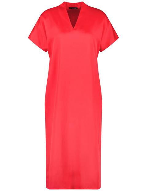 Fließendes Midikleid mit V-Ausschnitt
