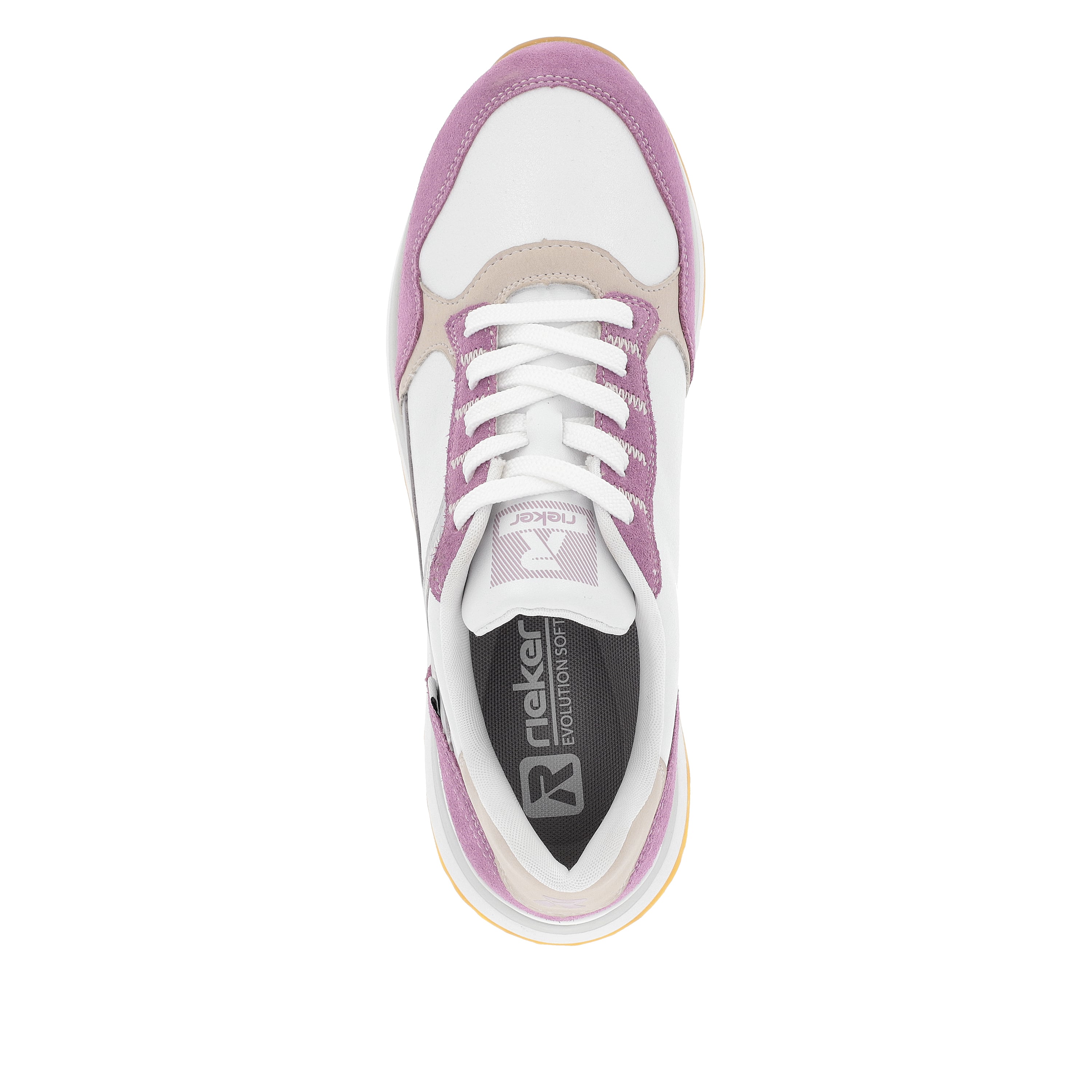 Rieker Damen Sneaker Low lilac pearl-white