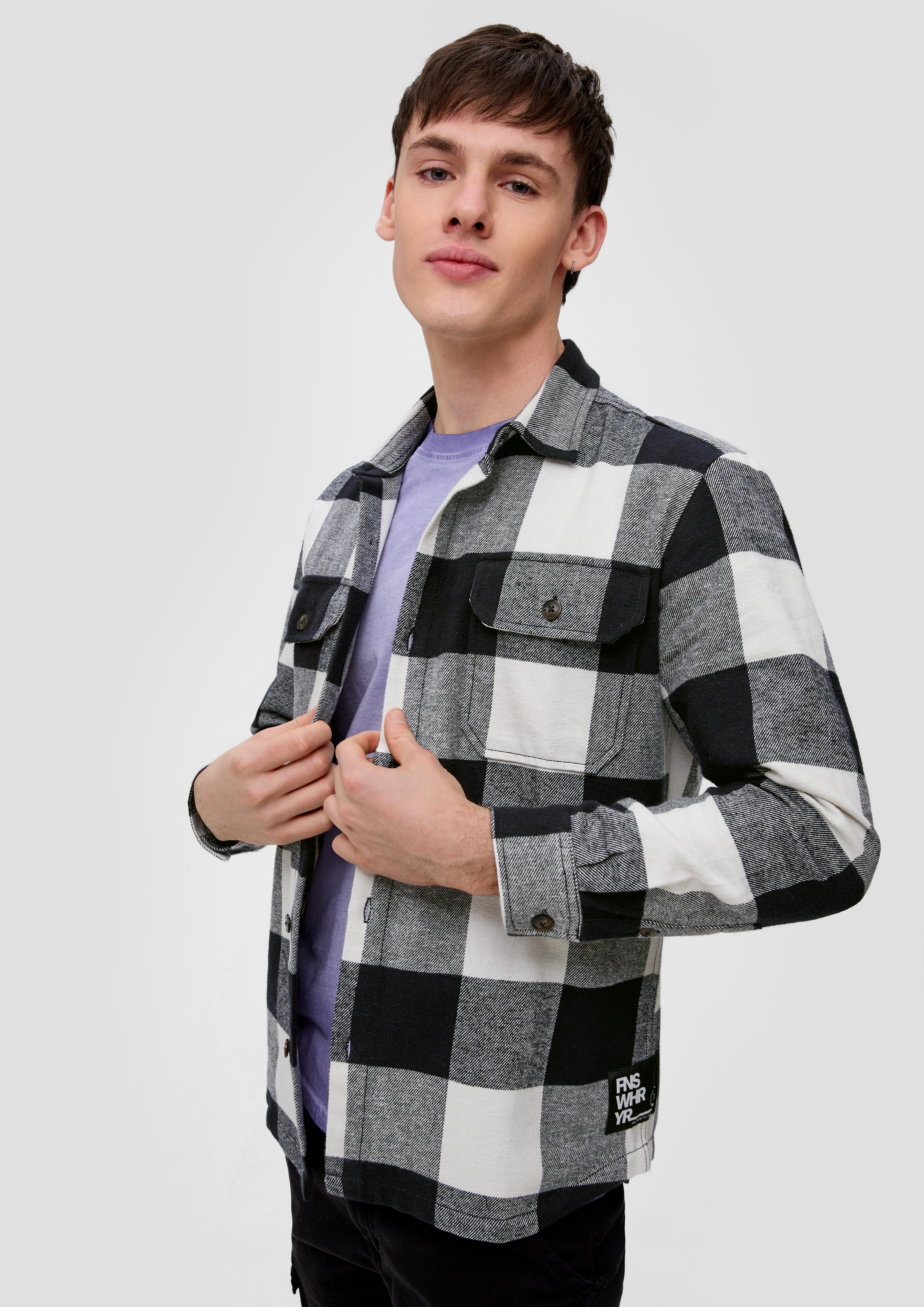 Oversize-Hemdjacke aus Baumwolle  2141217-90N0