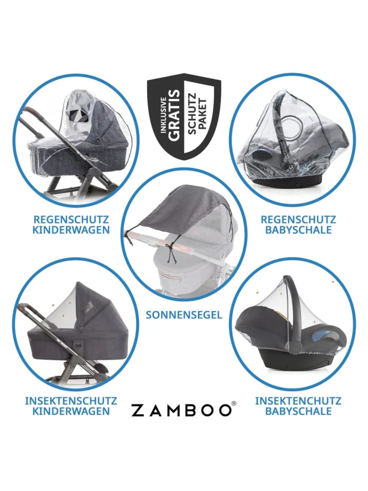 ABC-Design 3in1 Kinderwagen-Set Samba - inkl. Babywanne, in schwarz günstig kaufen onesize