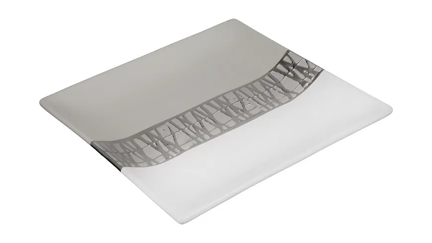 GILDE Deko-Schale Cabrera Ø22,5cm taupe, silber