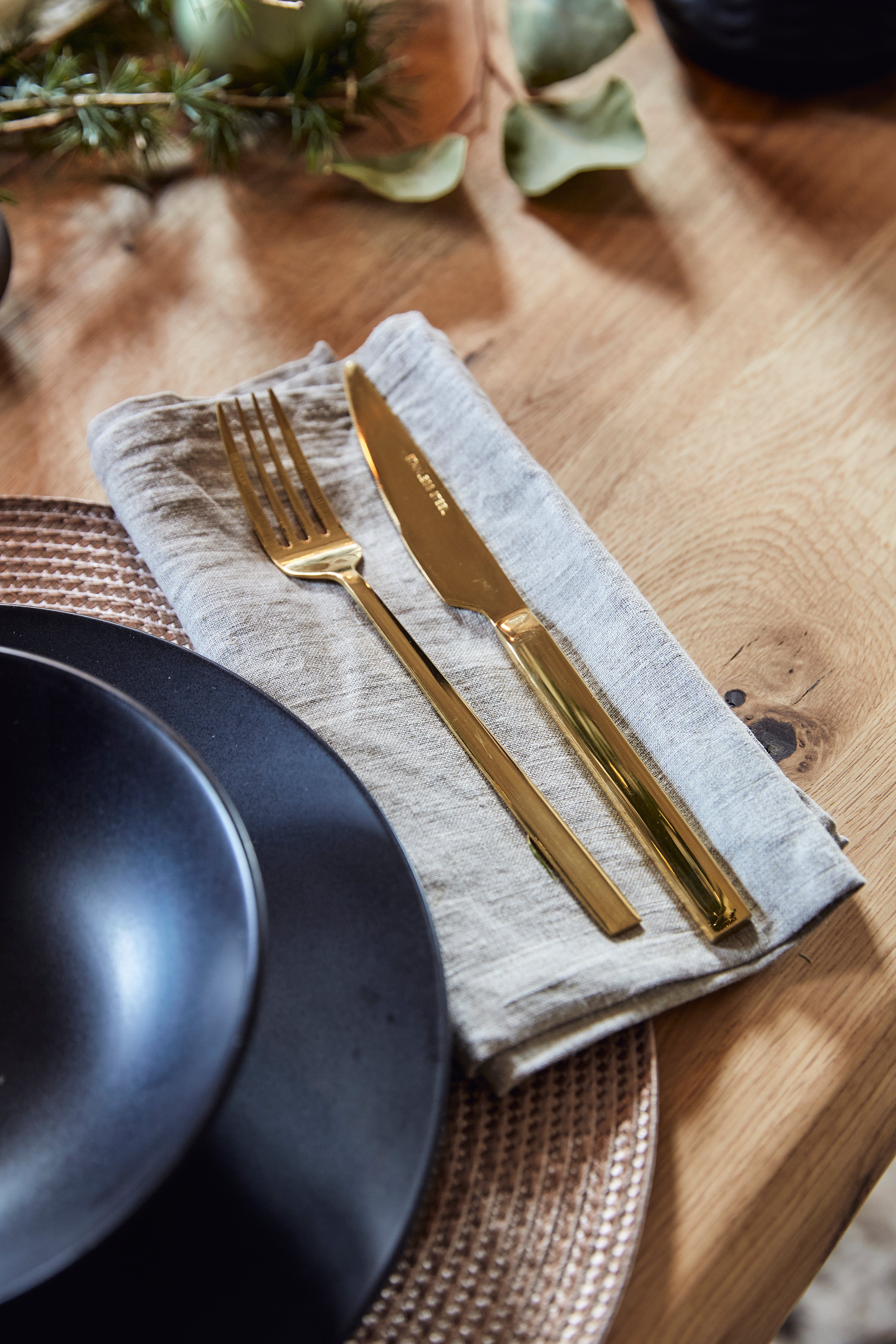 Home affaire Besteck-Set Colmar, Edelstahl 18/10, PVD gold glänzend, 30 Teile