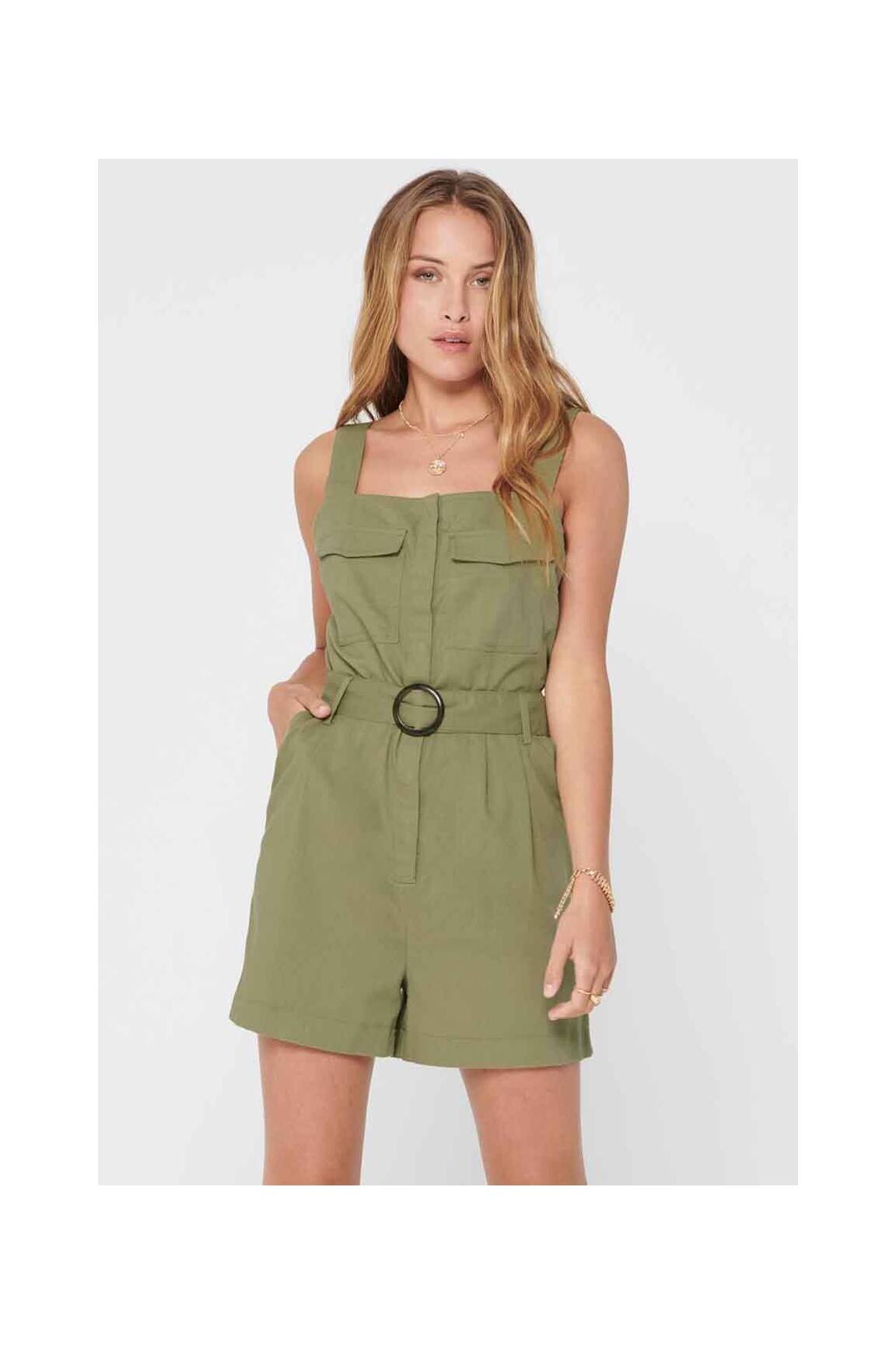 Only Combi Shorts Femme couleur vert