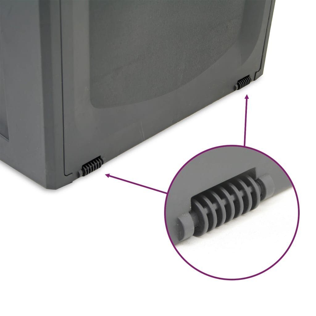 vidaXL Aufbewahrungsbox Truhe Schwarz 118x53x57 cm Polypropylen