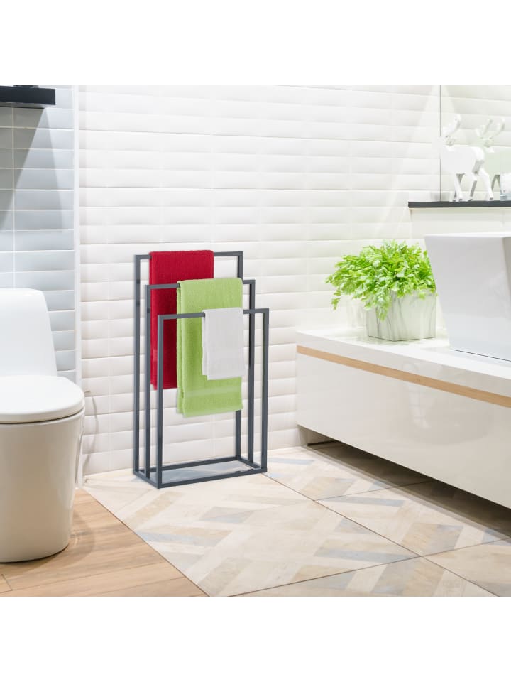 relaxdays Handtuchständer in Anthrazit - (B)46 x (H)83 x (T)21 cm günstig kaufen onesize