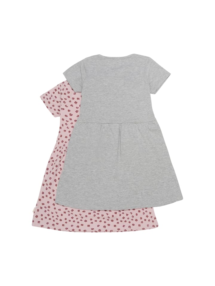 Minymo Jerseykleid MIDress SS (2-pack) - 6030  Verspieltes Kleid mit Print in Grau günstig kaufen