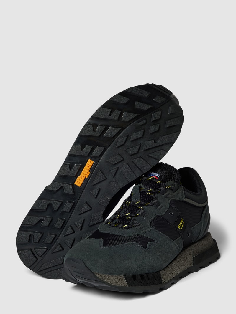 Sneaker mit Label-Detail Modell 'HERON' in schwarz