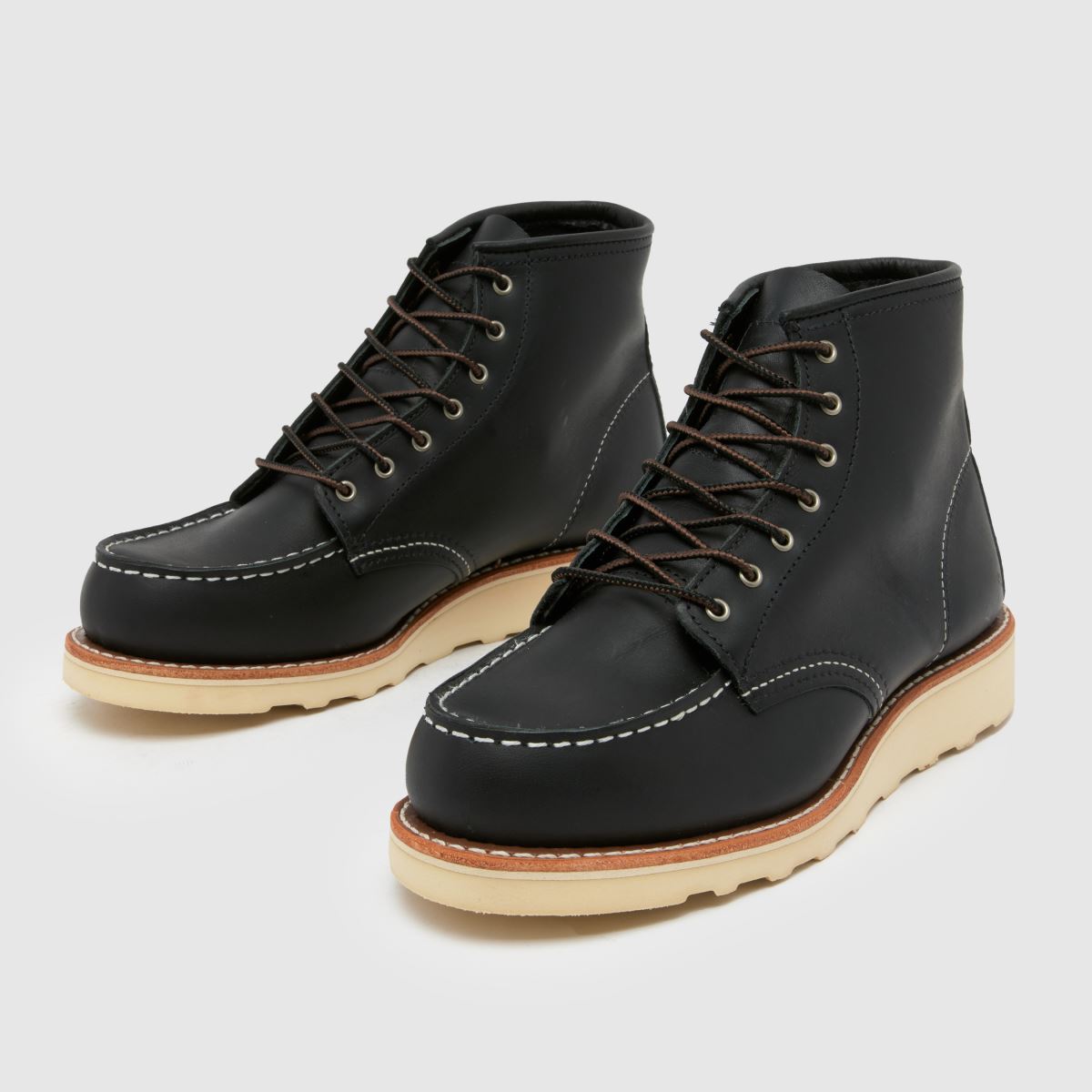 Red Wing – Svarta klassiska stövlar med mockatå, 15 cm